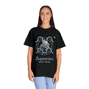 Aquarius Astrology Horoscope Female Design by JB Rae T-Shirt Printify Black S 