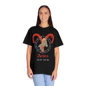 Aries Astrology Horoscope Unisex Design By JB Rae T-Shirt Printify Black S 