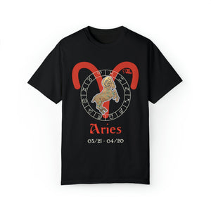 Aries Astrology Horoscope Unisex Design By JB Rae T-Shirt Printify 