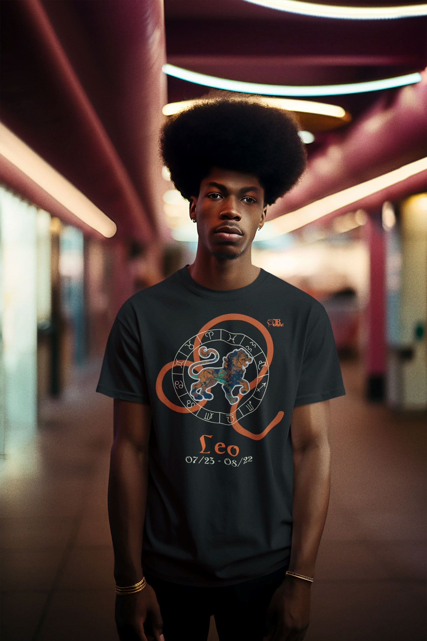 Leo Astrology Horoscope Unisex Design by JB Rae T-Shirt Showfor Inc.