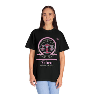 Libra Astrology Horoscope Unisex Design by JB Rae T-Shirt Printify Black S 