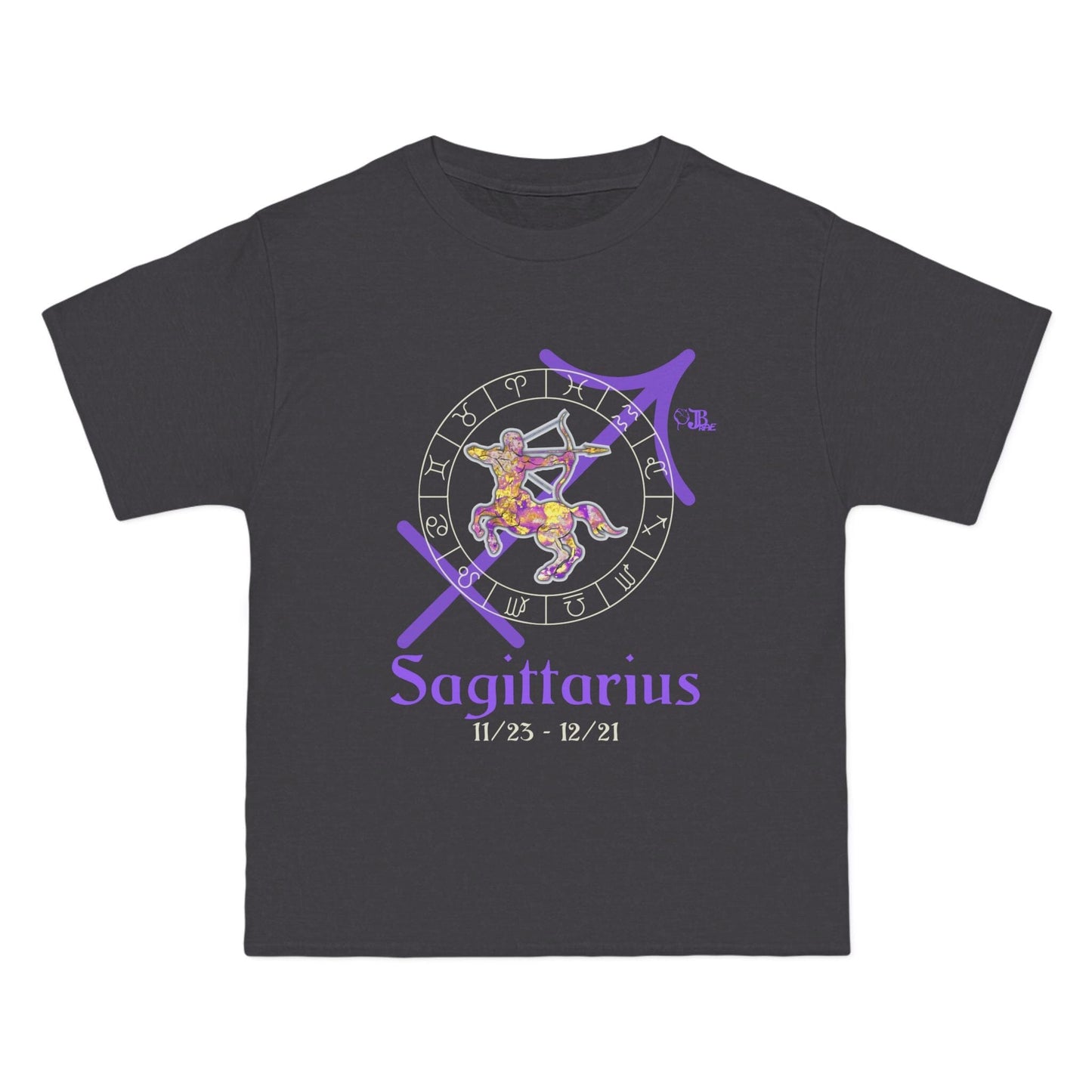 Sagittarius Male Astrology Horoscope - JB Rae Designs T-Shirt Printify Charcoal Heather S