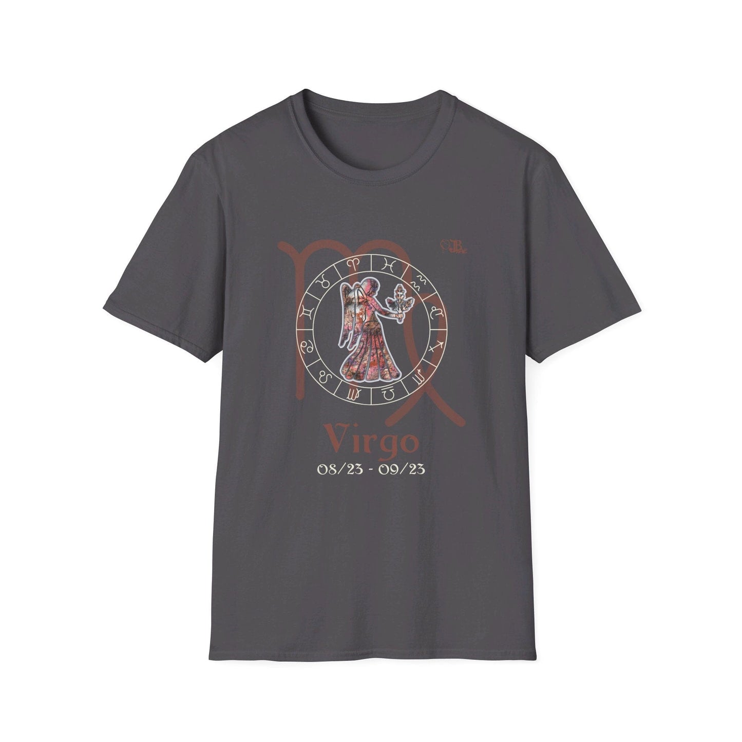 Virgo Astrology Horoscope Unisex Design By JB Rae T-Shirt Printify Charcoal S