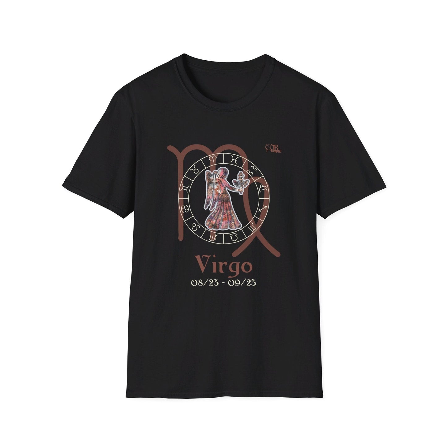 Virgo Astrology Horoscope Unisex Design By JB Rae T-Shirt Printify Black S