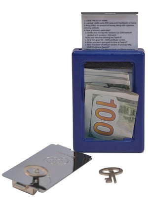 Showfor Winners Bank, Dark Blue, Pocket-sized bank perfect for Blackjack Players, Slot Players, and all gambling and betting.