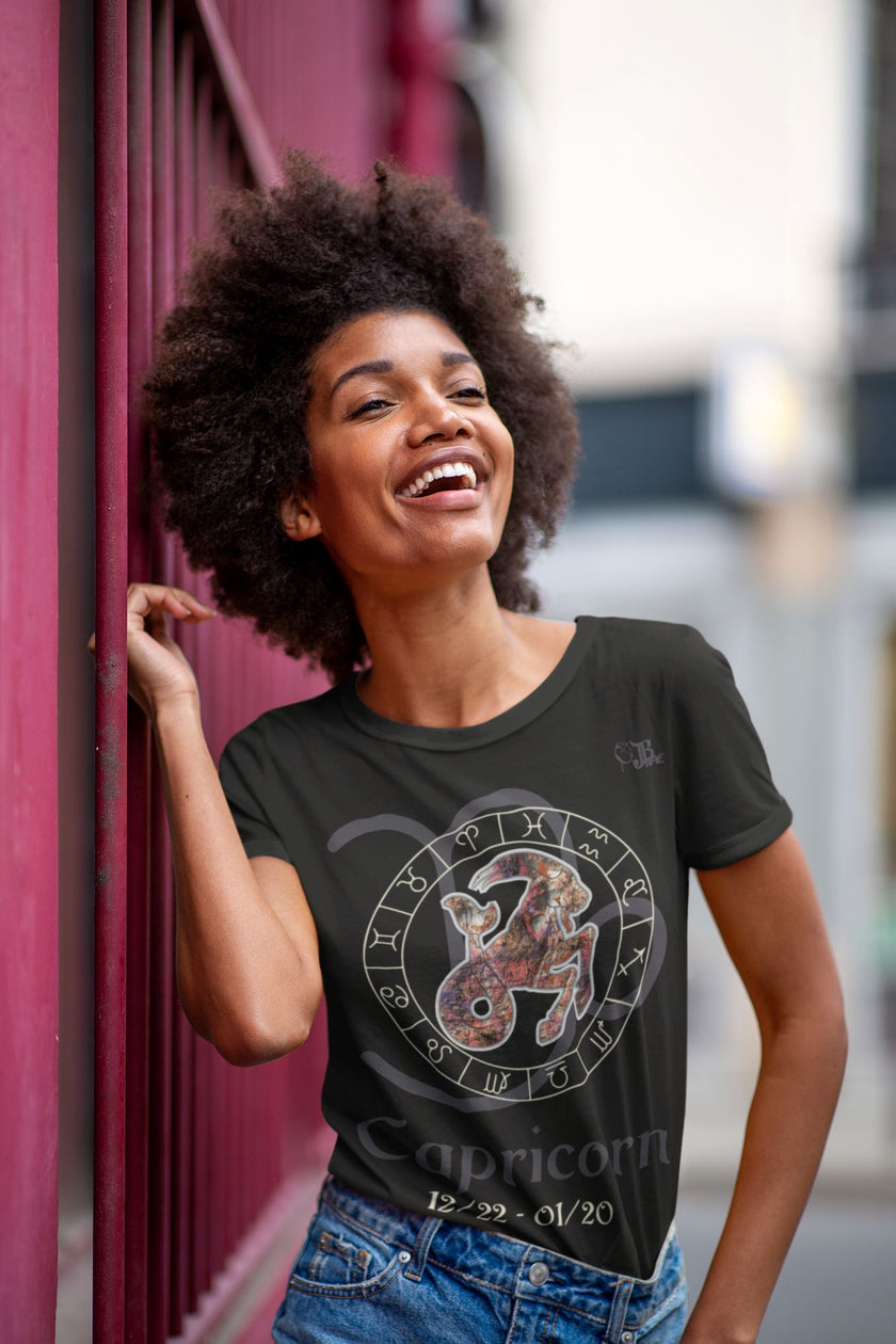 Capricorn Astrology Horoscope Unisex Design by JB Rae T-Shirt Showfor Inc. 