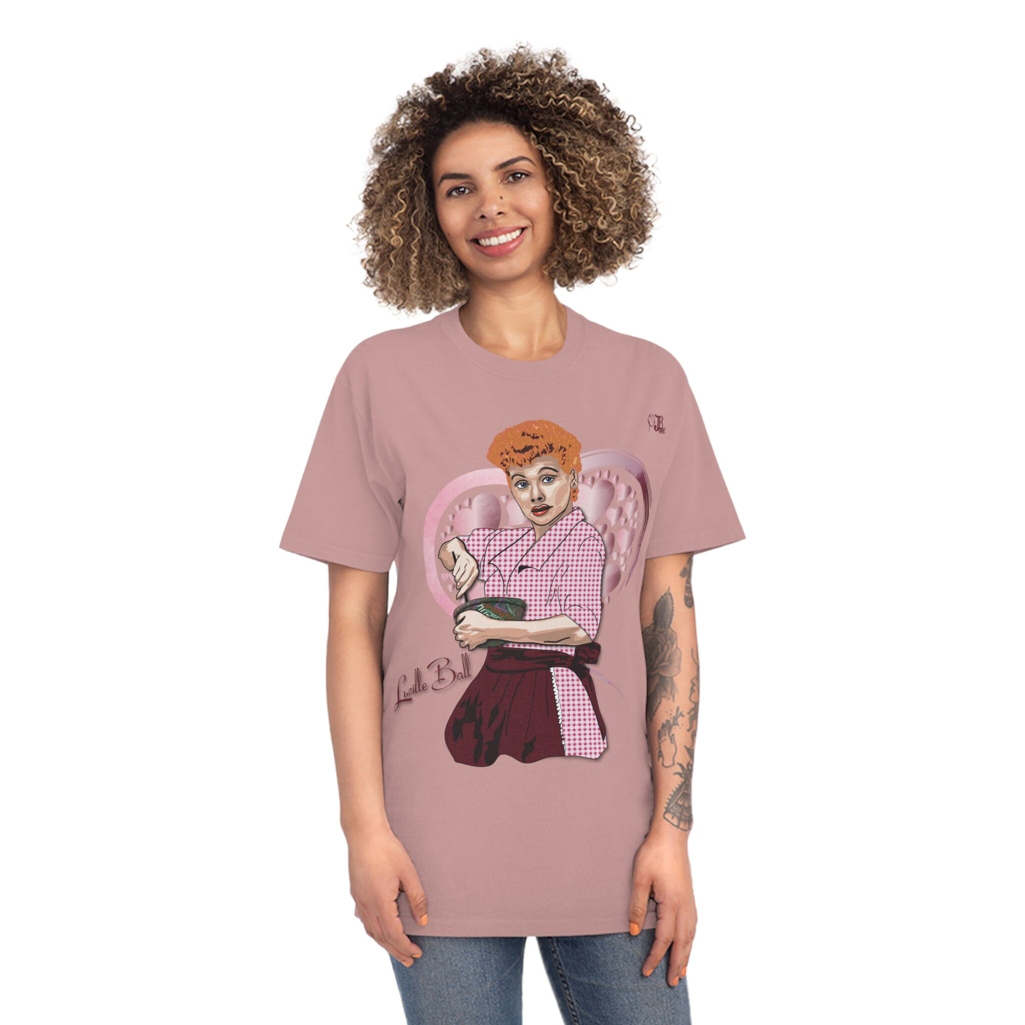 Lucille Ball - Design by JB Rae T-Shirt Printify Faded Rose S 