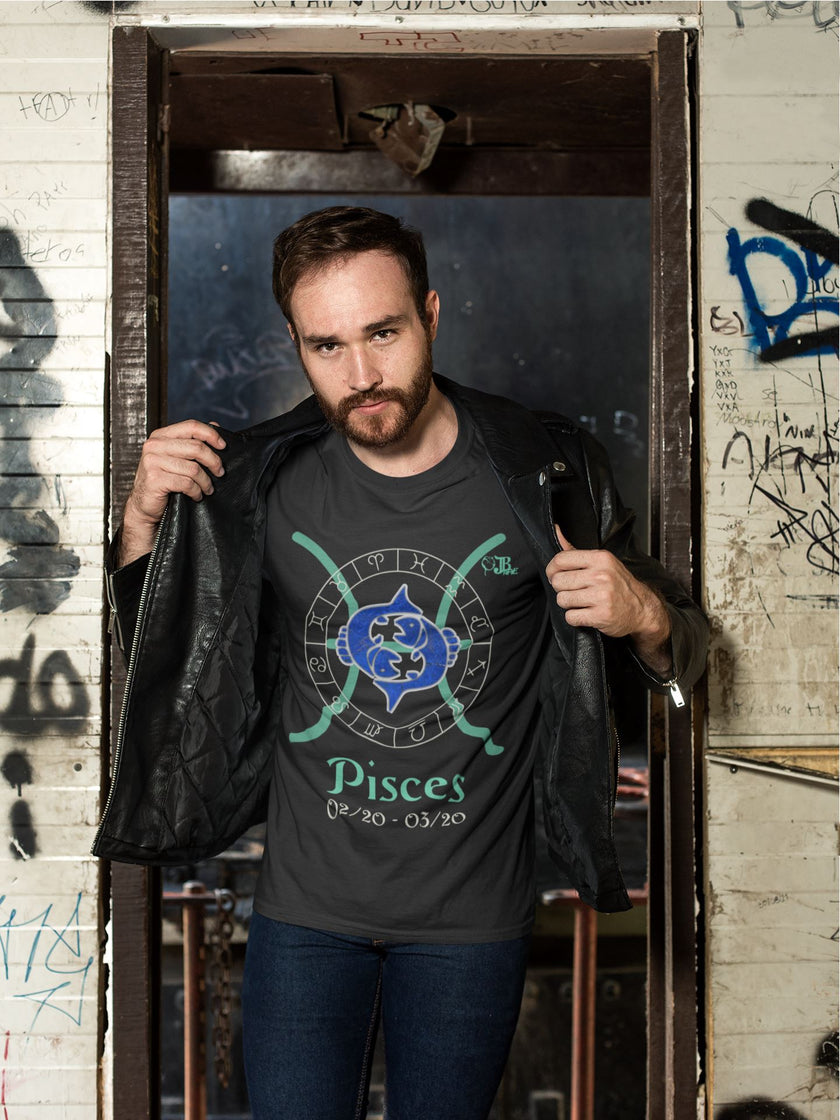 Pisces Astrology Horoscope Unisex Design by JB Rae T-Shirt Showfor Inc. 