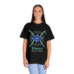Pisces Astrology Horoscope Unisex Design by JB Rae T-Shirt Printify Black S 