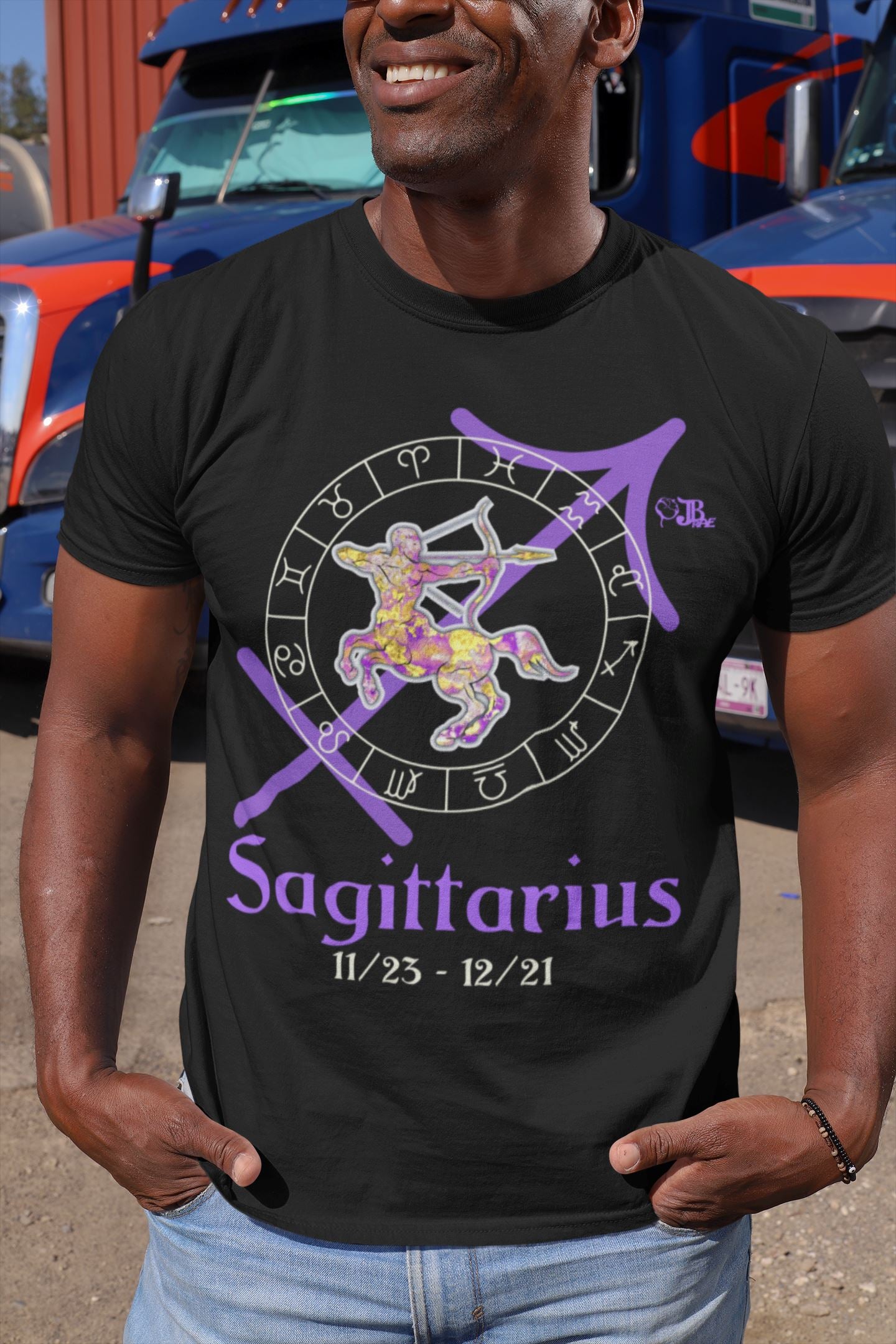 Sagittarius Male Astrology Horoscope - JB Rae Designs T-Shirt Showfor Inc. 