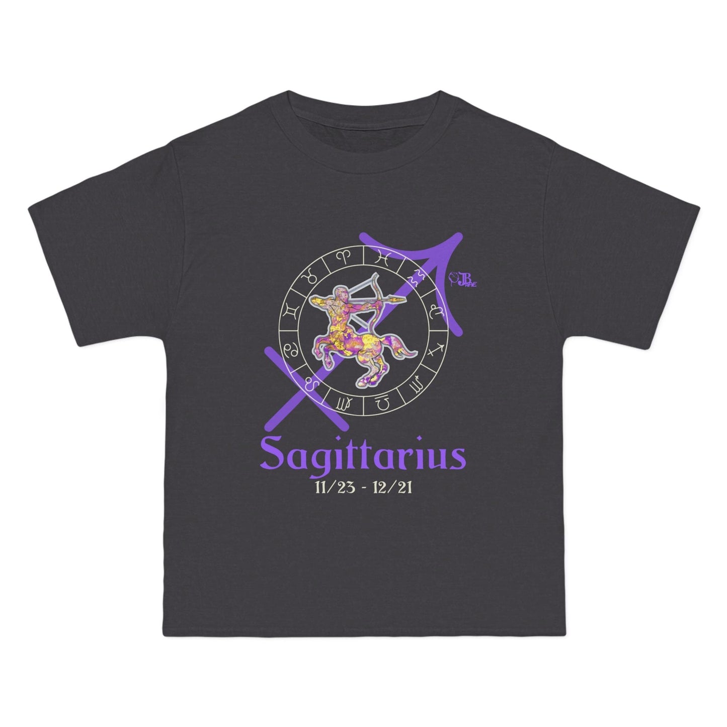 Sagittarius Male Astrology Horoscope - JB Rae Designs T-Shirt Printify Charcoal Heather S 