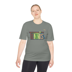 Tennis - Unisex Design by JB Rae T-Shirt Printify Grey Concrete XS 