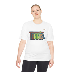 Tennis - Unisex Design by JB Rae T-Shirt Printify White XS 