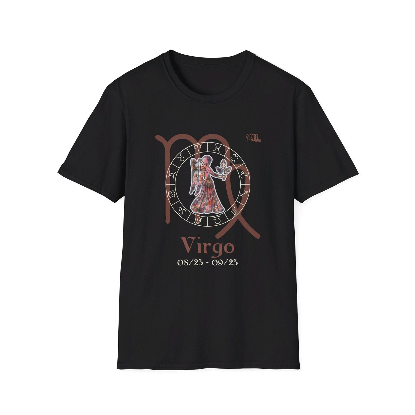 Virgo Astrology Horoscope Unisex Design By JB Rae T-Shirt Printify Black S 