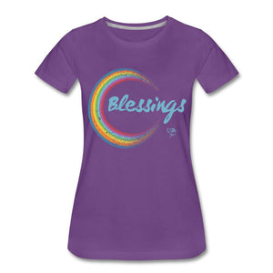 1 BLESSINGS T-shirt by JB Rae Women’s Premium T-Shirt Showfor Inc. purple S 