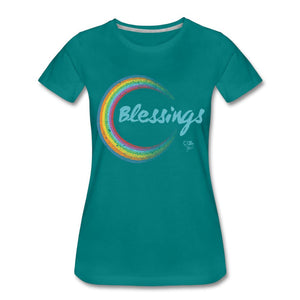 1 BLESSINGS T-shirt by JB Rae Women’s Premium T-Shirt Showfor Inc. teal S 