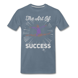 Art of Success Gymnastics T-shirt by JB Rae Men's Premium T-Shirt Showfor Inc. steel blue S 