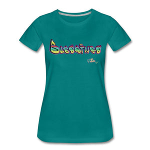 Blessings - Two T-shirt Design by JB Rae Women’s Premium T-Shirt | Spreadshirt 813 Showfor Inc. teal S 
