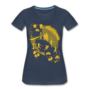 Cali Cool T-shirt Design by JB Rae Women’s Premium Organic T-Shirt Showfor Inc. navy S 