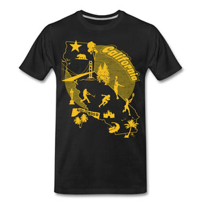Cali cool T-shirt Design by JB Rae Men’s Premium Organic T-Shirt Showfor Inc. black S 