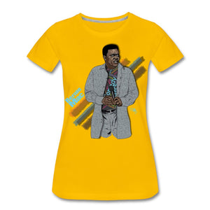 Comedian – Bernie Mac T-shirt Design by JB Rae Women’s Premium T-Shirt Showfor Inc. sun yellow S 