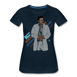 Comedian – Bernie Mac T-shirt Design by JB Rae Women’s Premium T-Shirt Showfor Inc. deep navy S 