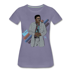 Comedian – Bernie Mac T-shirt Design by JB Rae Women’s Premium T-Shirt Showfor Inc. washed violet S 