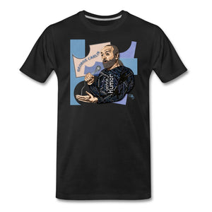 Comedian - George Carlin T-shirt Design by JB Rae Men's Premium T-Shirt Showfor Inc. black S 