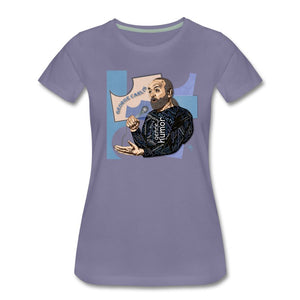 Comedian - George Carlin T-shirt Design by JB Rae Women’s Premium T-Shirt Showfor Inc. washed violet S 
