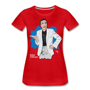 Comedian – Robin Williams T-shirt Design by JB Rae Women’s Premium T-Shirt Showfor Inc. red S 