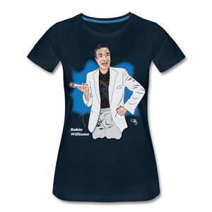 Comedian – Robin Williams T-shirt Design by JB Rae Women’s Premium T-Shirt Showfor Inc. deep navy S 