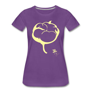 Cotton is forever T-shirt Design by JB Rae Women’s Premium T-Shirt Showfor Inc. purple S 