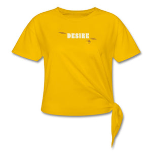 Desire 1 T-shirt Design by JB Rae Women's Knotted T-Shirt | Spreadshirt 1404 Showfor Inc. sun yellow S 