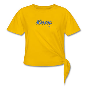 Desire 3 es T-shirt Design by JB Rae Women's Knotted T-Shirt | Spreadshirt 1404 Showfor Inc. sun yellow S 