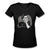Frida Kahlo T-shirt Design by JB Rae Women's V-Neck T-Shirt Showfor Inc. black S 