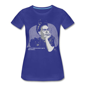 Frida Kahlo T-shirt Design by JB Rae Women’s Premium T-Shirt Showfor Inc. royal blue S 