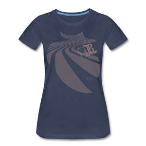 Go With The Flow - T-shirt Design by JB Rae Women’s Premium T-Shirt Showfor Inc. navy S 