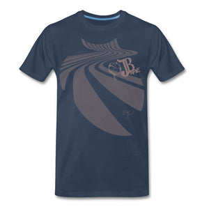 Go With The Flow - T-shirt Design by JB Rae Men's Premium T-Shirt Showfor Inc. navy S 