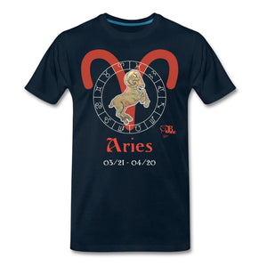 Horoscope - Aries Men's Premium T-Shirt | Spreadshirt 812 SPOD deep navy S 