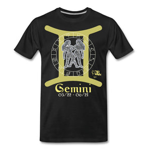 Horoscope - Gemini Men's Premium T-Shirt | Spreadshirt 812 Showfor Inc. black S 