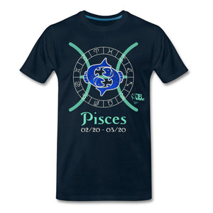 Horoscope - Pisces Men's Premium T-Shirt | Spreadshirt 812 Showfor Inc. deep navy S 