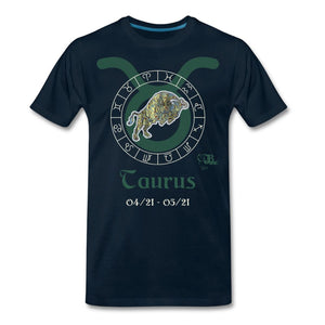 Horoscope - Taurus Men's Premium T-Shirt | Spreadshirt 812 Showfor Inc. deep navy S 