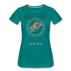 Horoscope - Taurus Women’s Premium T-Shirt | Spreadshirt 813 Showfor Inc. teal S 