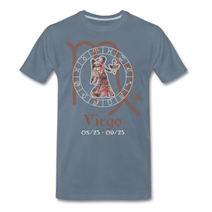 Horoscope - Virgo Men's Premium T-Shirt | Spreadshirt 812 Showfor Inc. steel blue S 