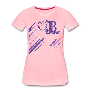 I Love The Color Purple - T-shirt Design by JB Rae Women’s Premium T-Shirt Showfor Inc. pink S 