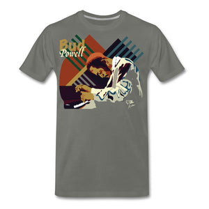 JAZZ - BUD POWELL - T-shirt Design by JB Rae Men's Premium T-Shirt Showfor Inc. asphalt gray S 