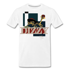 JAZZ - DIZZY - T-shirt Design by JB Rae Men's Premium T-Shirt Showfor Inc. white S 