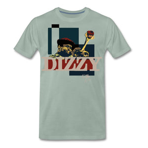JAZZ - DIZZY - T-shirt Design by JB Rae Men's Premium T-Shirt Showfor Inc. steel green S 