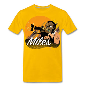 JAZZ - MILES DAVIS - T-shirt Design by JB Rae Men's Premium T-Shirt Showfor Inc. sun yellow S 
