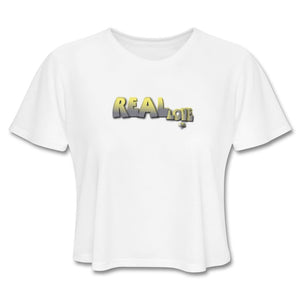 Love - Five - T-shirt Design by JB Rae Women's Cropped T-Shirt | Bella+Canvas B8882 Showfor Inc. white S 